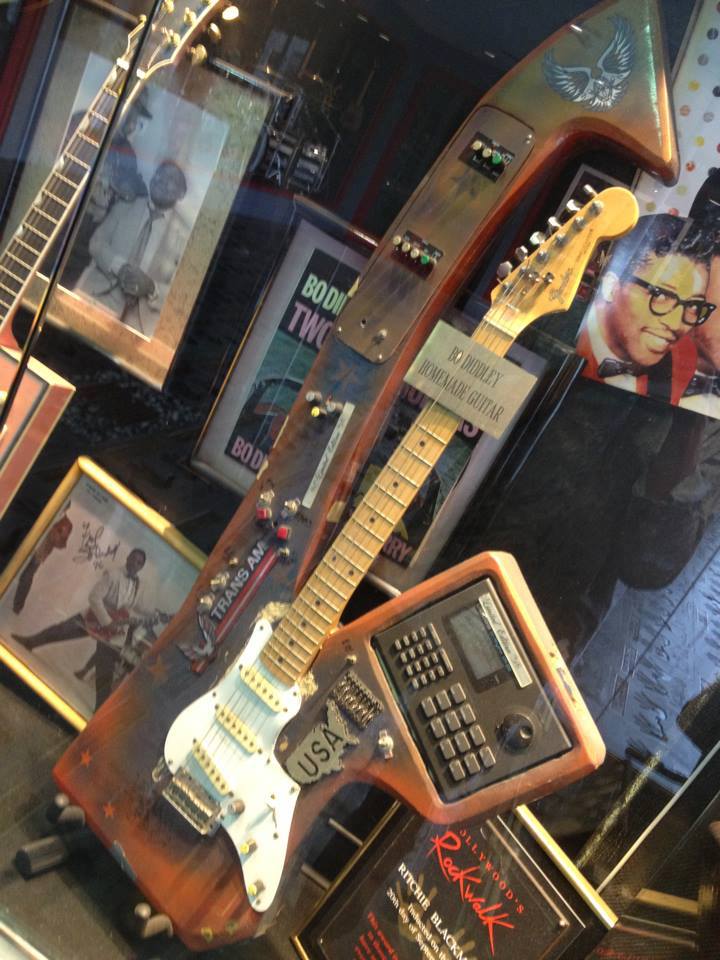 Bo Diddley's custom Strat with inbuilt drum machine. Photo courtesy of Matt Moldover